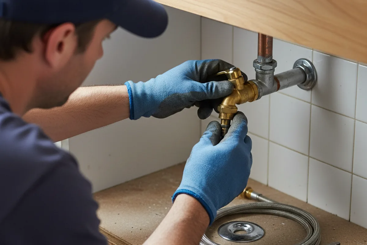 Shutoff valve and fitting work during Emergency Plumbing in Berlin Center